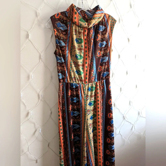 Vintage Wide-Leg Jumpsuit / Sleeveless / Medium - Picture 1 of 6